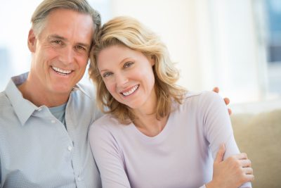 Senior couple Smiling Together At Home